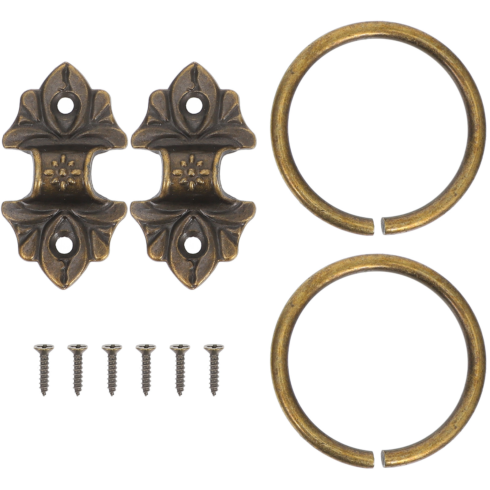Vintage Furniture Hardware Replacement - قطعتان من مقابض الأدراج الدائرية بتصميم