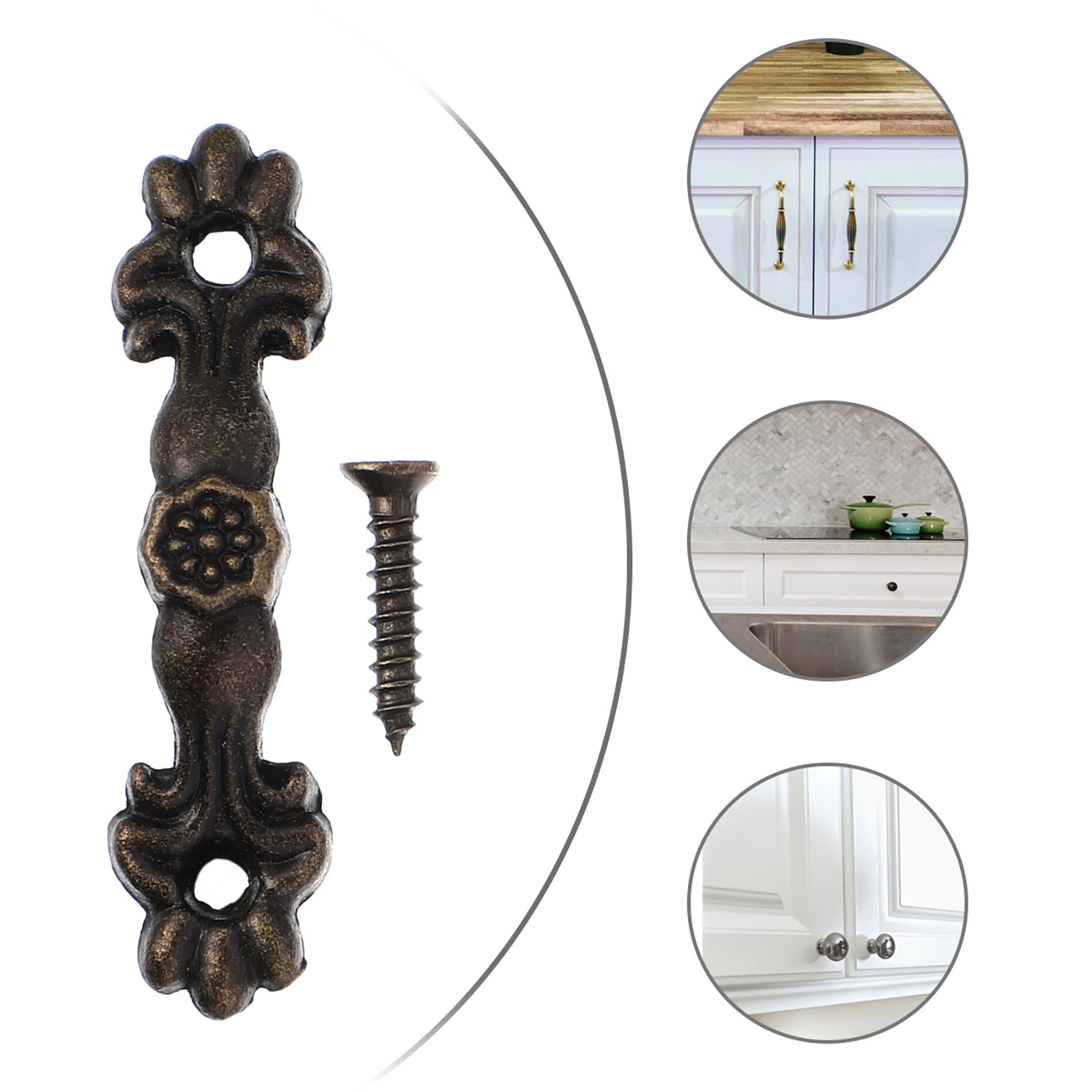 Vintage Furniture Hardware Replacement - 24 قطعة مقابض خزائن من سبائك