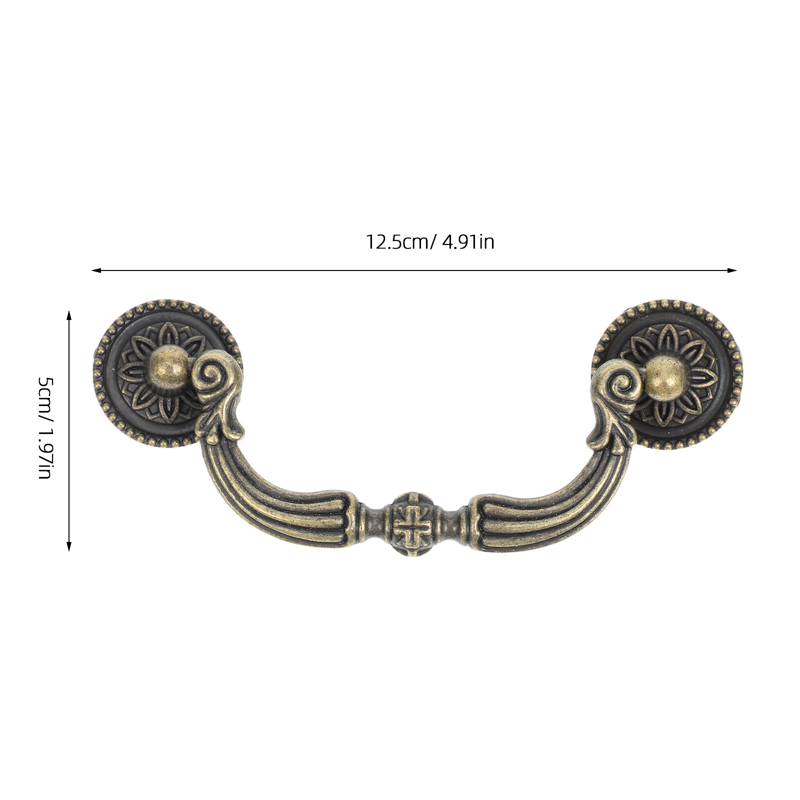 قطعتان من مقابض الأدراج بتصميم - مراجعة Vintage Furniture Hardware Replacement وسعره