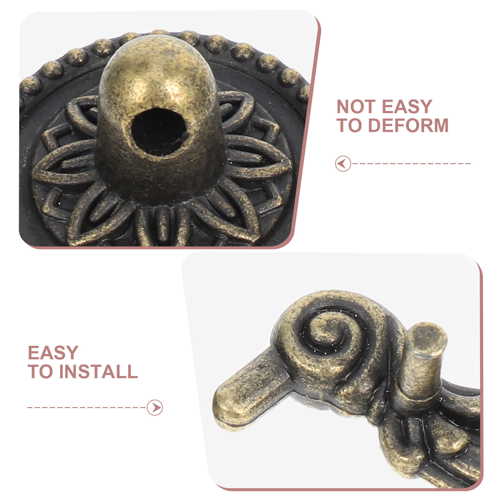 قطعتان من مقابض الأدراج بتصميم - مراجعة Vintage Furniture Hardware Replacement وسعره